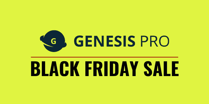 genesis pro black friday cyber monday 2020 sale