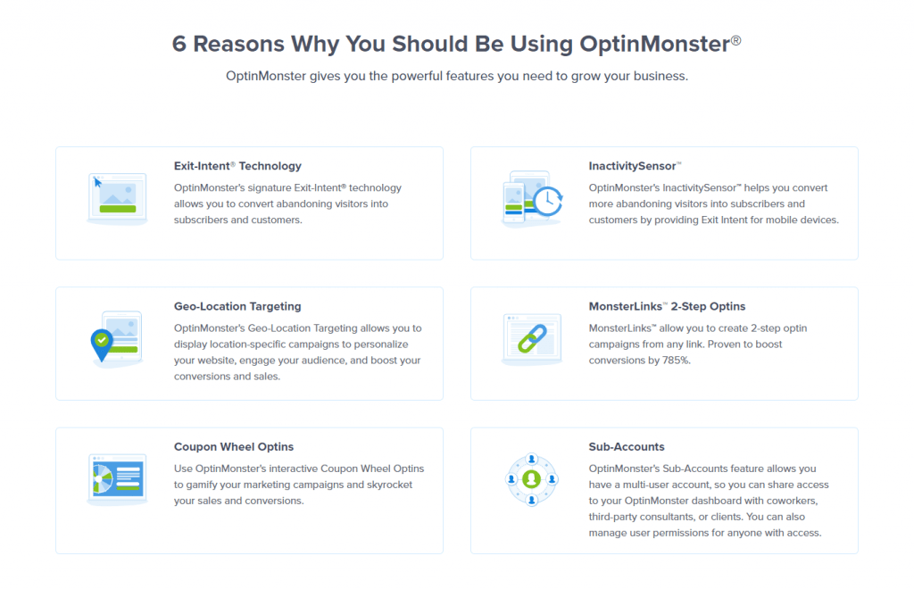 optinmonster key features