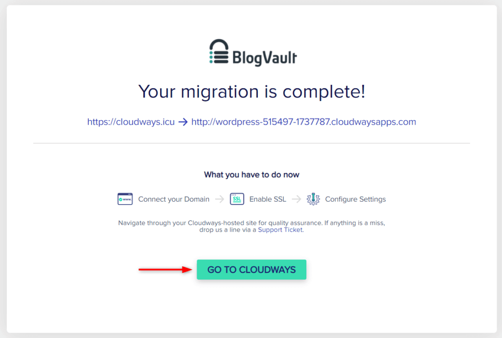 migrate wordpress site to cloudways 7