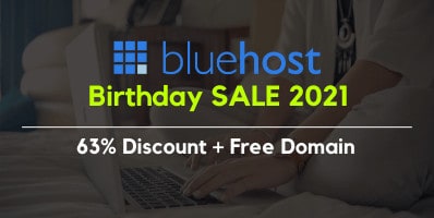 bluehost birthday sale discount 2021